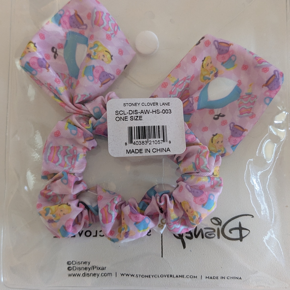 Stoney Clover Lane x Disney Pink & Blue Bow Scrunchie - Picture 2 of 3